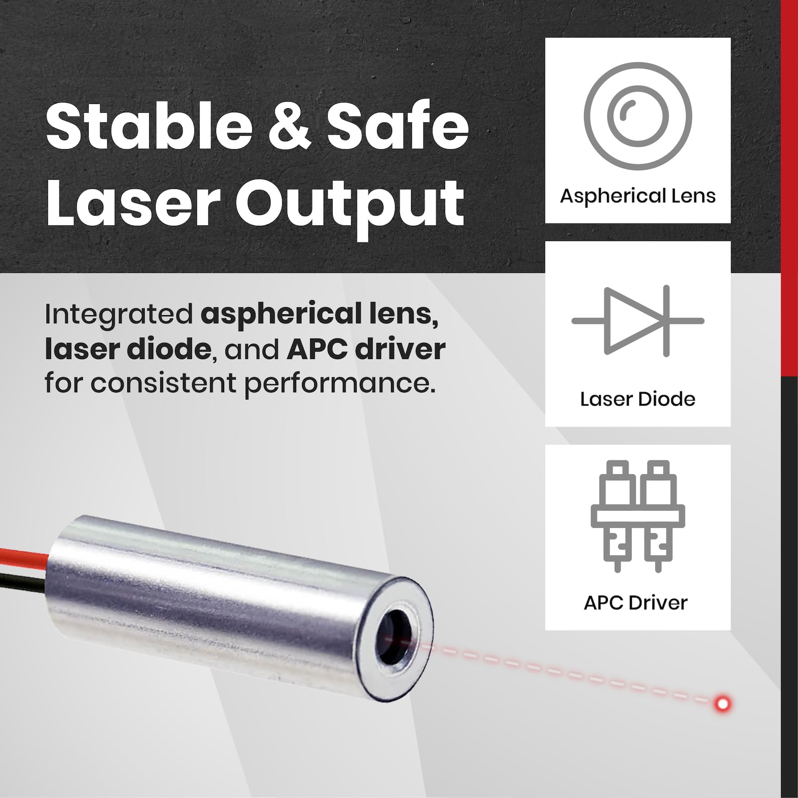 Amazon.co.jp: Quarton レーザーモジュール VLM-650-03 LPT